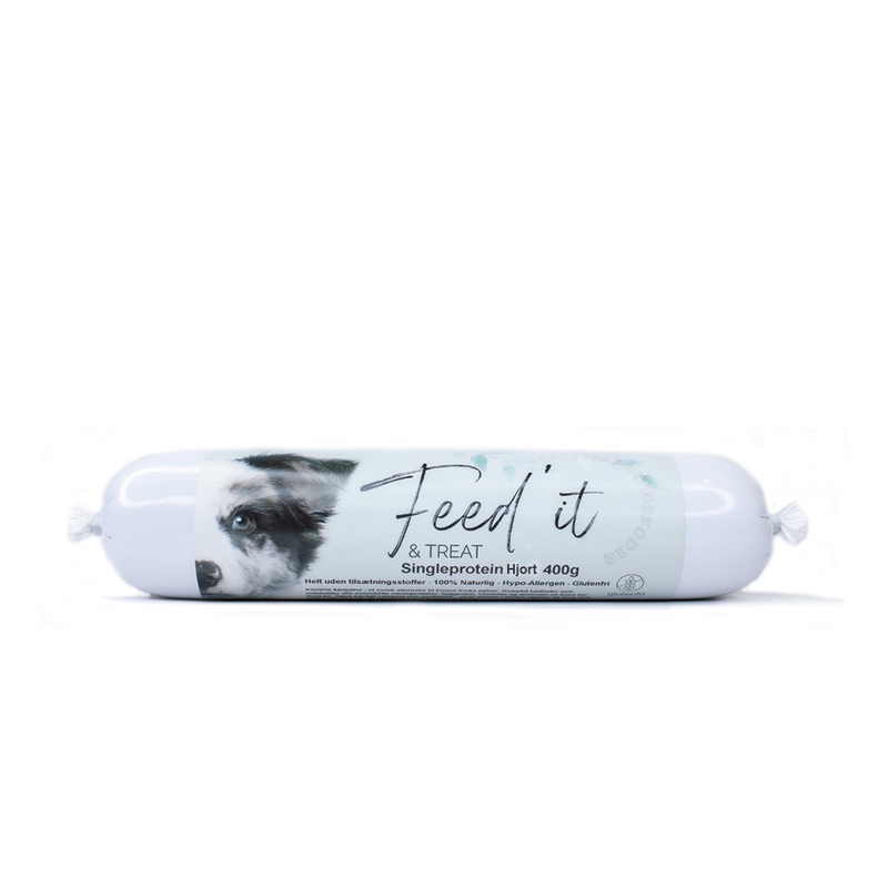 Feed'it & Treat godbidspølse, hjort 400g