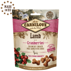 Carnilove Crunchy Lam med tranebær, 200g